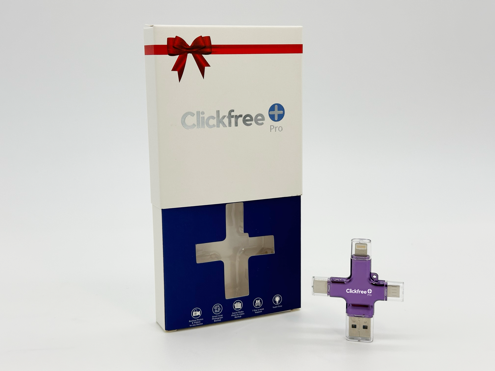 ClickFree Pro 64GB Universal Photo & Video Saver - Chrome Edition - Clickfree