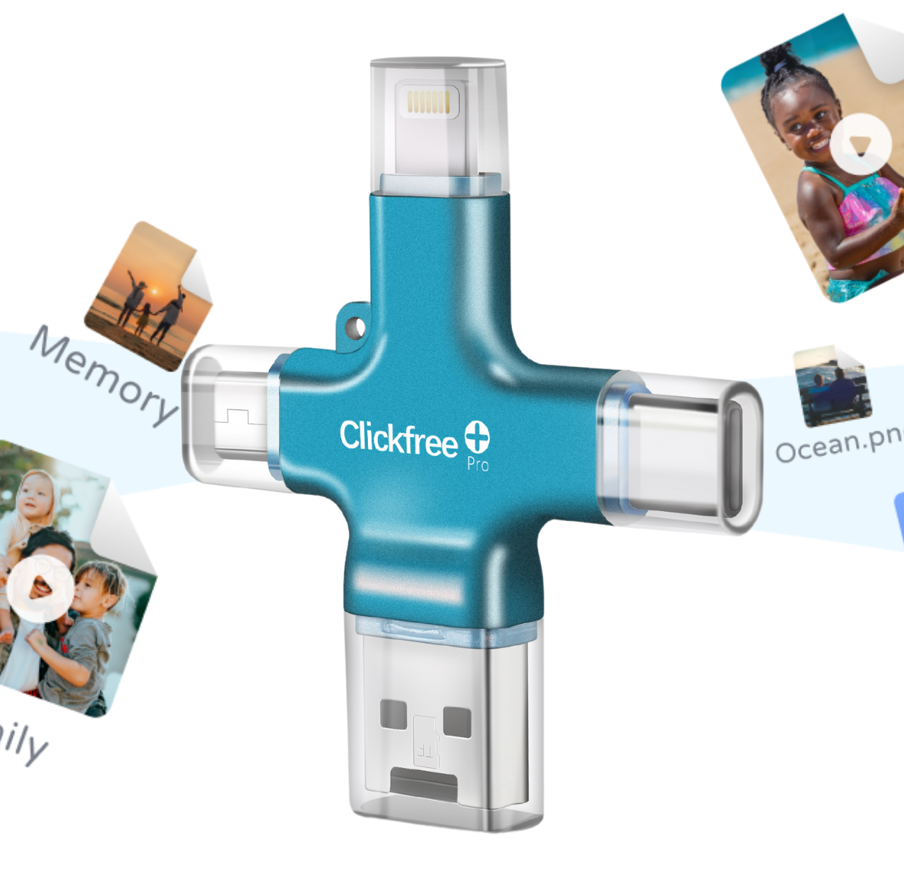 Clickfree Pro Edition - Photo and Video Saver Device 64GB